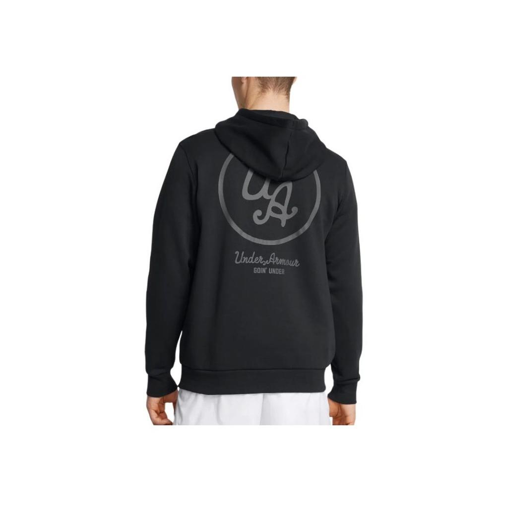 Under Armour Icon Goin Under Letter Pattern Printed Hoodie Men hoodies Black 1387135-001