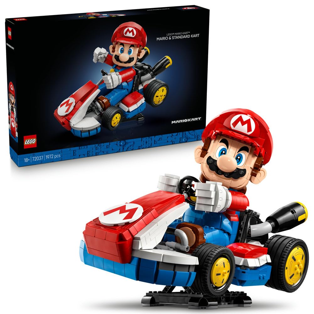 

LEGO Super Mario Kart™: Mario and Standard Kart Toy, Birthday Gift, Building Blocks, Mario Merchandise, Vehicle, Miniature Car, Game, 72037