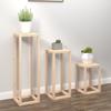 VidaXL Set of 3 Plant Stands Solid Pine Wood 822267