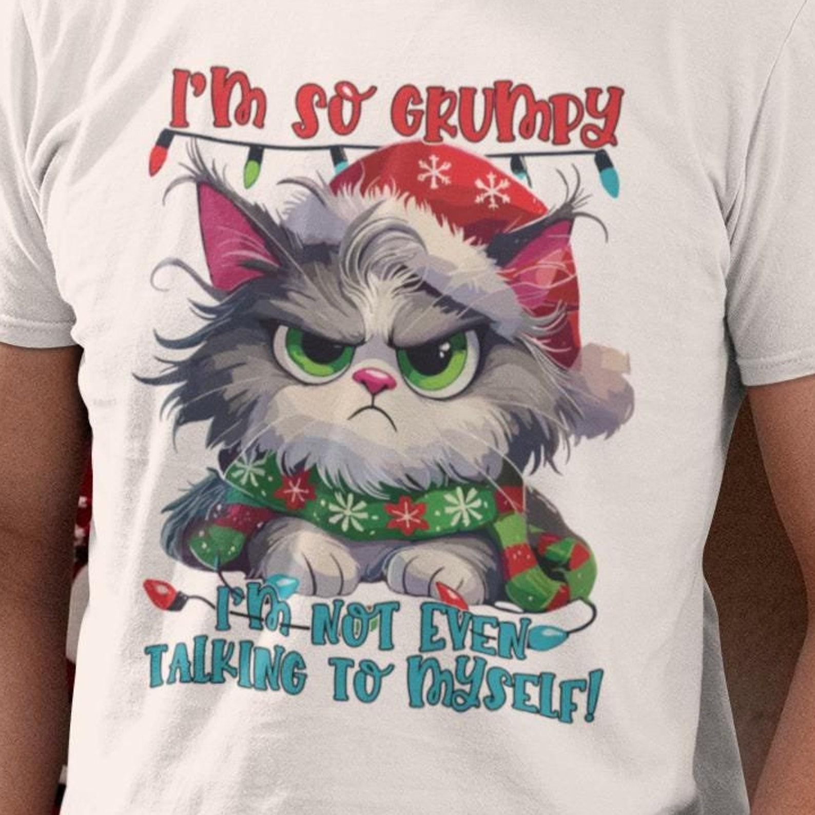Grumpy Cat Christmas T-Shirt – Funny Holiday Tee S