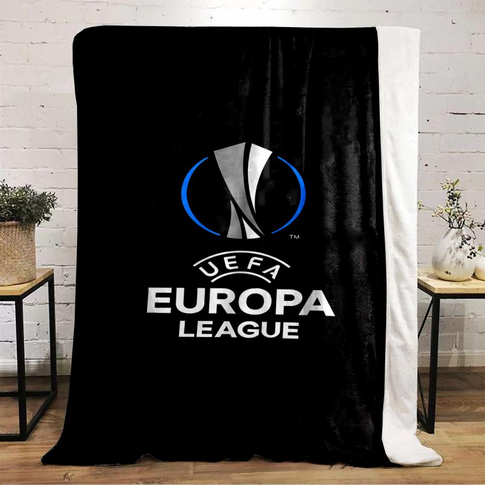 UEFA Europa League Logo Design Warm Blanket Flannel Blanket for Bedroom, Living Room, Sofa, and Nap Sofas