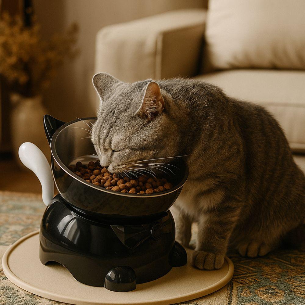 Large Diameter Neck Protection Bowl Anti-knock High Foot Bowl Cute Pet Food Bowl Indoor Use