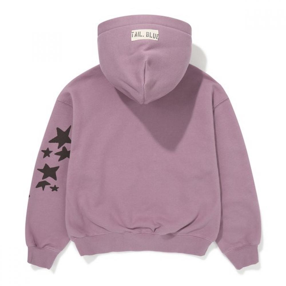 Bluetail Pink Sleeve Star Print Hoodie Azi2ts01pk