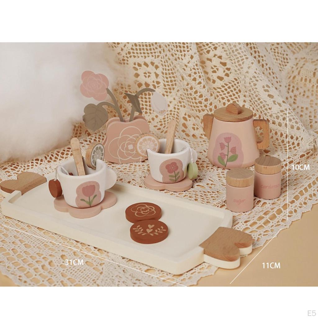 Afternoon Tea Set Toy Kitchen Toys Accessories, Girls for Children Ages 3 4 5 6 7