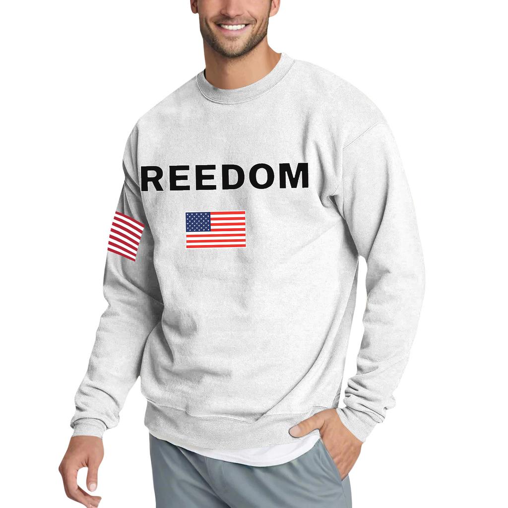 Casual Letter Print Men's Loose Sweatshirt