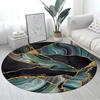 Marble Pattern Round Carpet Large Size Area Rugs for Living Room Bedroom Bathroom Soft Children Crawling Play Mat Home Decor