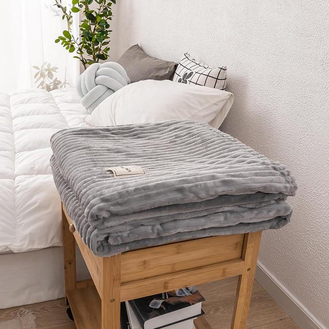 Coperta da Letto Colore Verde Morbida Coperta in Flanella Singola Queen King Calda Plaid per Letti Coperte da Letto Plaid