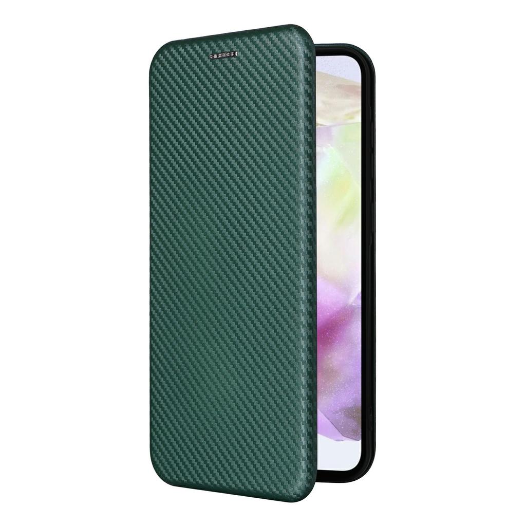 For Samsung Galaxy A26 5G Case Carbon Fiber Texture Drop-Proof PU Leather Phone Cover