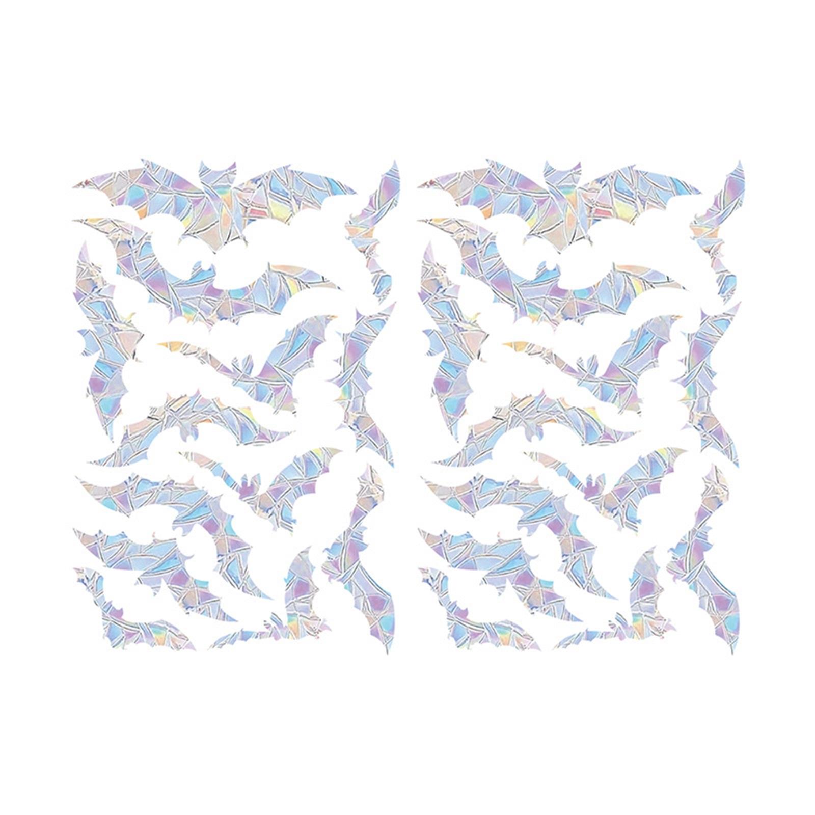 

Хэллоуин Статические Двусторонние Наклейки, Красочные Светоотражающие Наклейки на Окна One Size