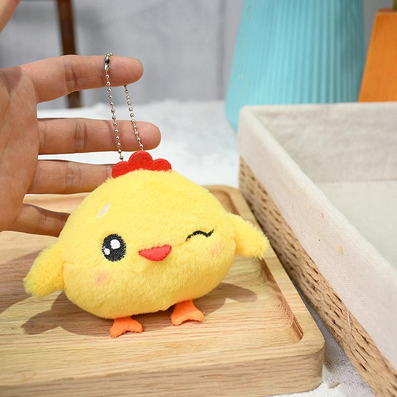 

Мультяшная милая курица плюшевая кукла игрушка кулон брелок рюкзак подвески украшения подарки