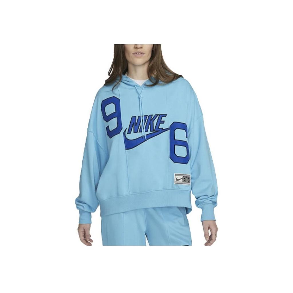 Nike American Vintage Letter Print Hoodie Women Hoodies Baltic-Blue DV8087-416
