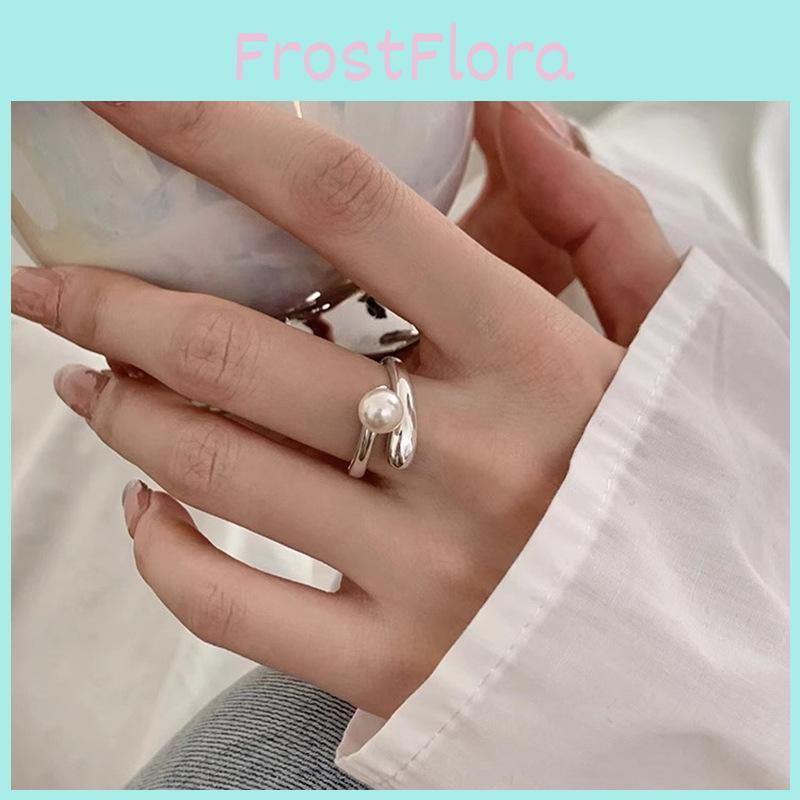 Elegant Adjustable Pearl Cluster Ring For Women With Geometric Design Perfect For Fashionable Summer 2023