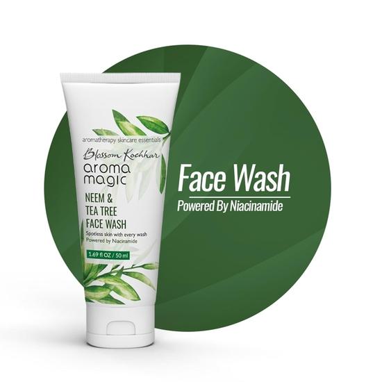 Aroma Magic Neem And Tea Tree Face Wash (PWRD by Niacinamide) - 100 Ml
