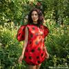 Costume Coccinella di Halloween per Donna Vestito Cosplay Ape con Ali