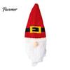 Xmas Elk Snowflake Striped Decor Christmas Gnome Wine Bottle Covers, Knitted Faceless Toppers, Santa Reindeer Holiday Table Dresser Elf Sleeves,