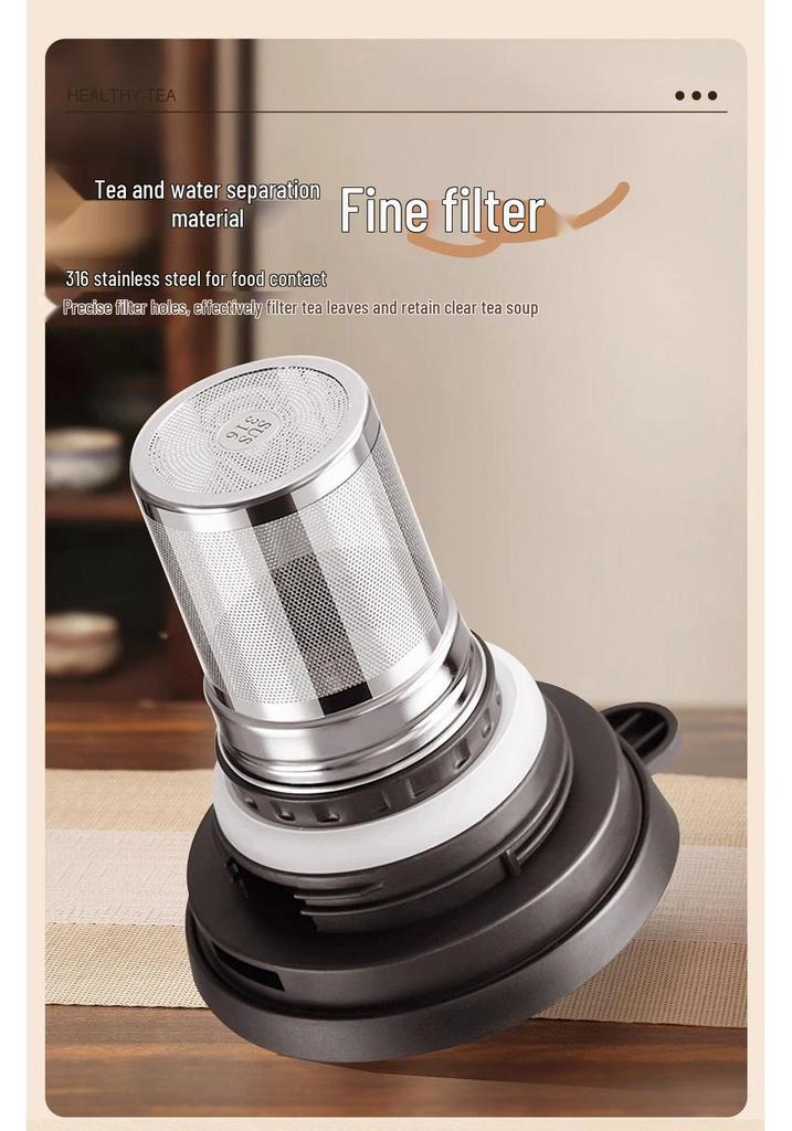 Tangs 316 Stainless Steel Large Capacity Teapot & Thermos with Tea Leaf Separator for Stewing Old White Tea