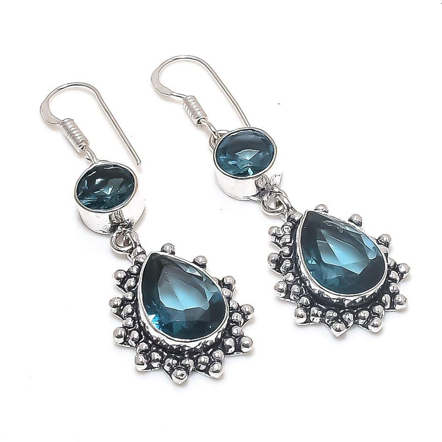 

Iolite Quartz Gemstone 925 Sterling Silver Earring 2.05