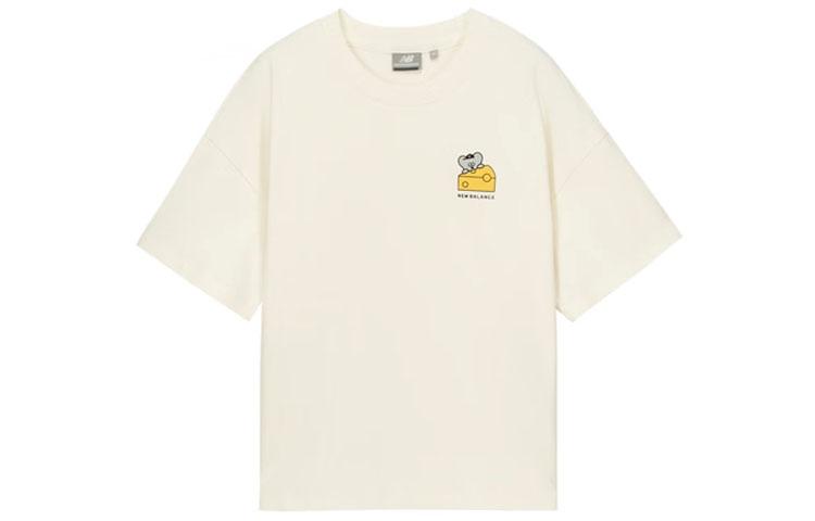 New Balance Drop Shoulder Sleeve T Shirt Women s Beige 5ED26262-IV L