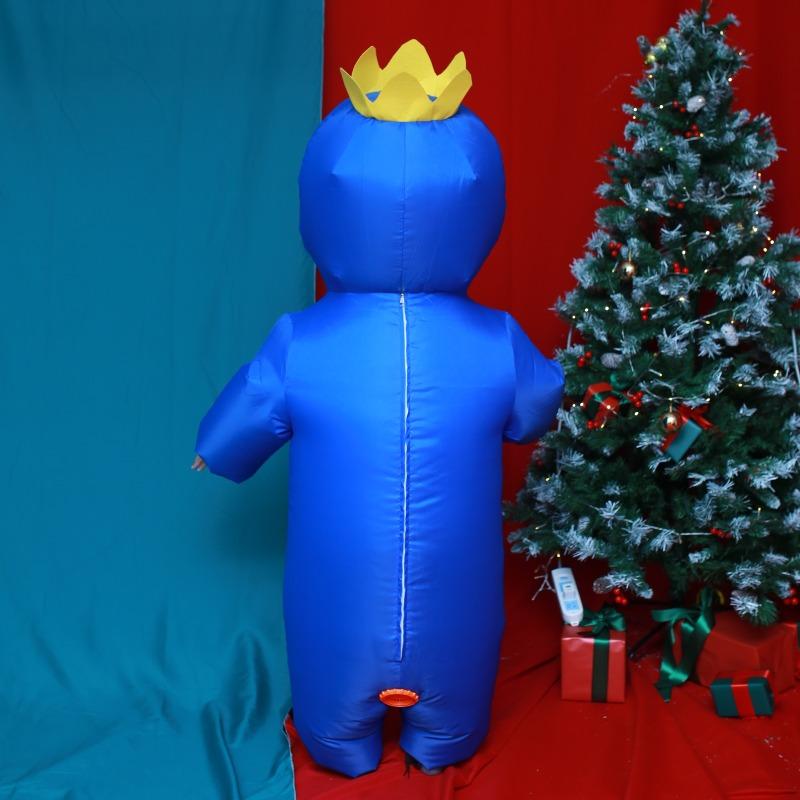 Jardim de banban traje cosplay halloween carnaval mascote inflável azul verde monstro