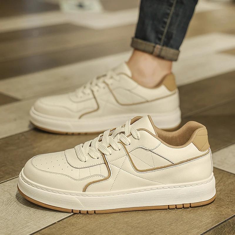 

Модные классические мужские туфли из натуральной кожи, деловые туфли на шнуровке, высококачественные повседневные лоферы, удобные мужские туфли, мокасины 44 белый