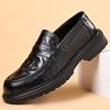 Autumn new men's business casual leather shoes high-end leather men's platform single shoes men's shoes