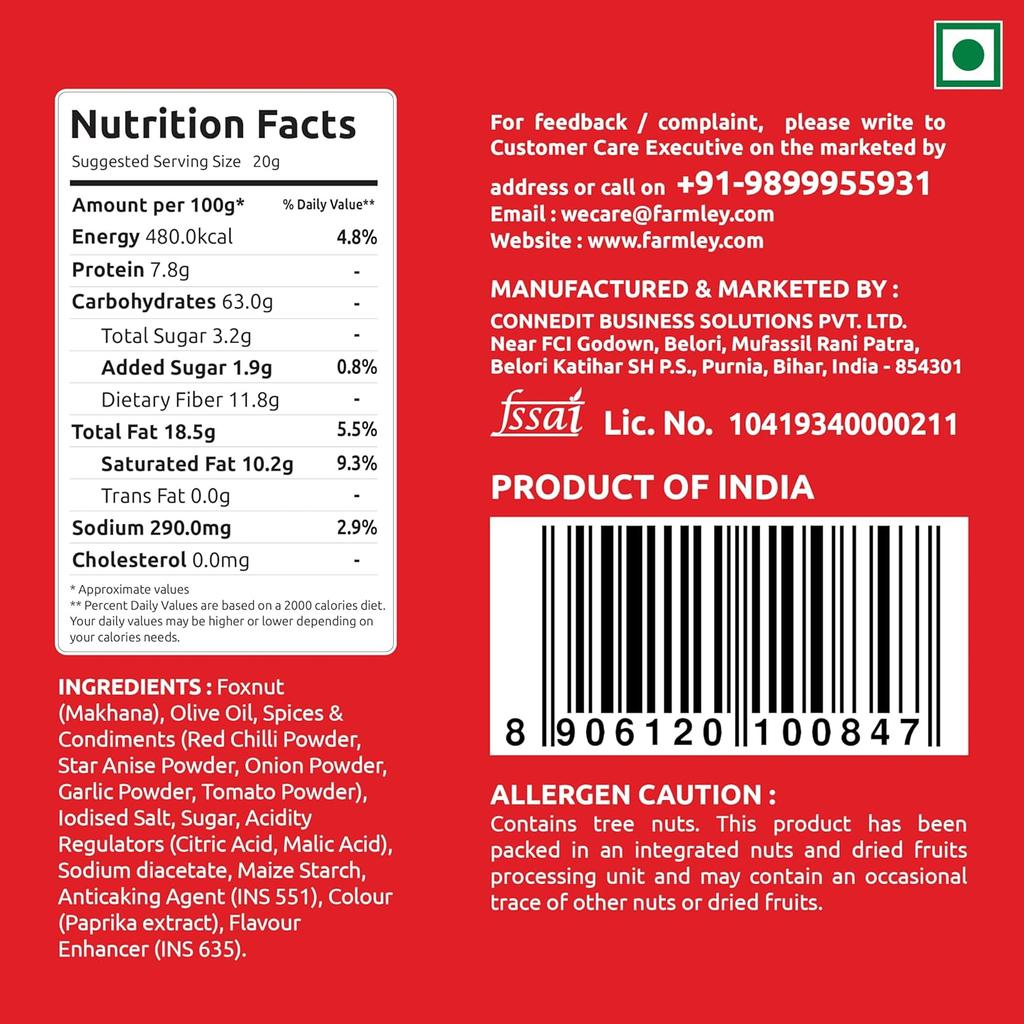 Roasted & Flavoured Healthy Makhana Snacks - Minty Pudina, Peri Peri, Tangy Tomato, Cream & Onion, Himalayan Salted | (Combo Pack of 5, 77 g Each)