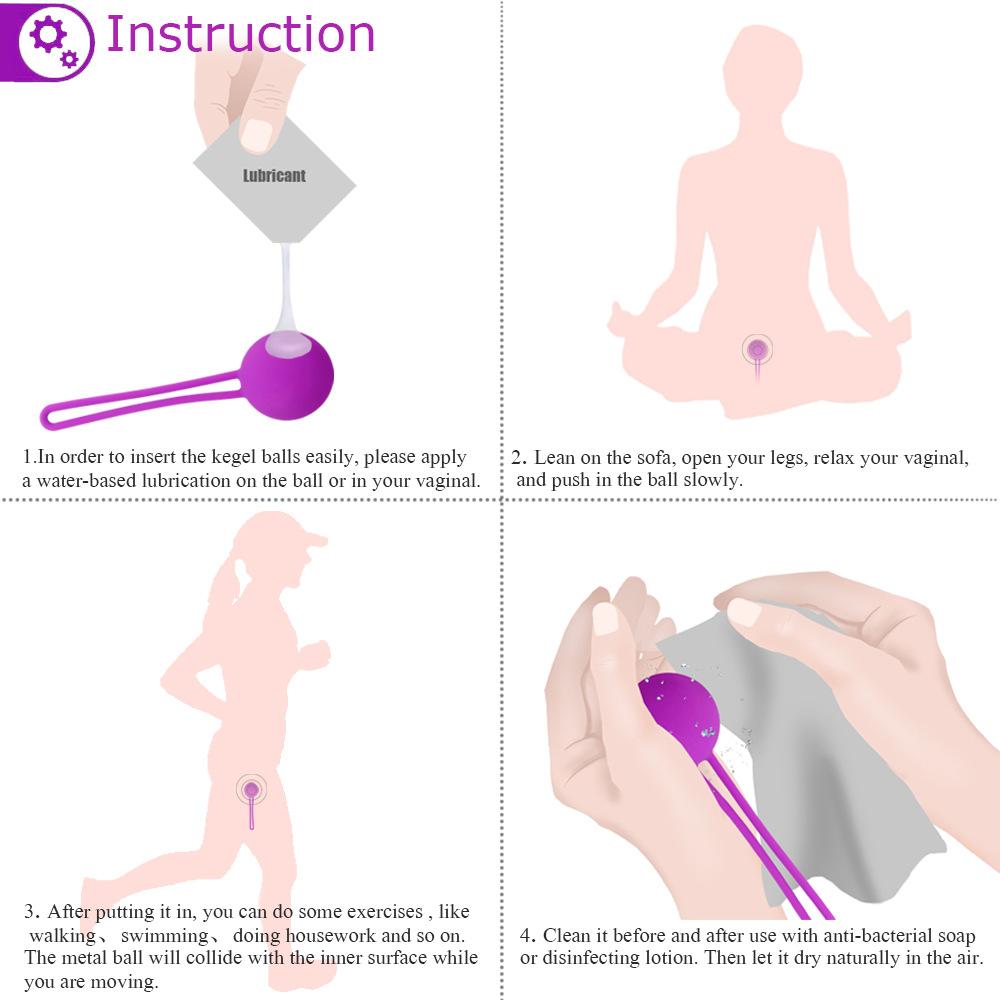Kegel Balls Smart Love Ball Vaginální Utahovací Cvičební stroj Vibrátor Vaginální Geisha Ball Ben Wa Ball Sexuální hračka pro ženy