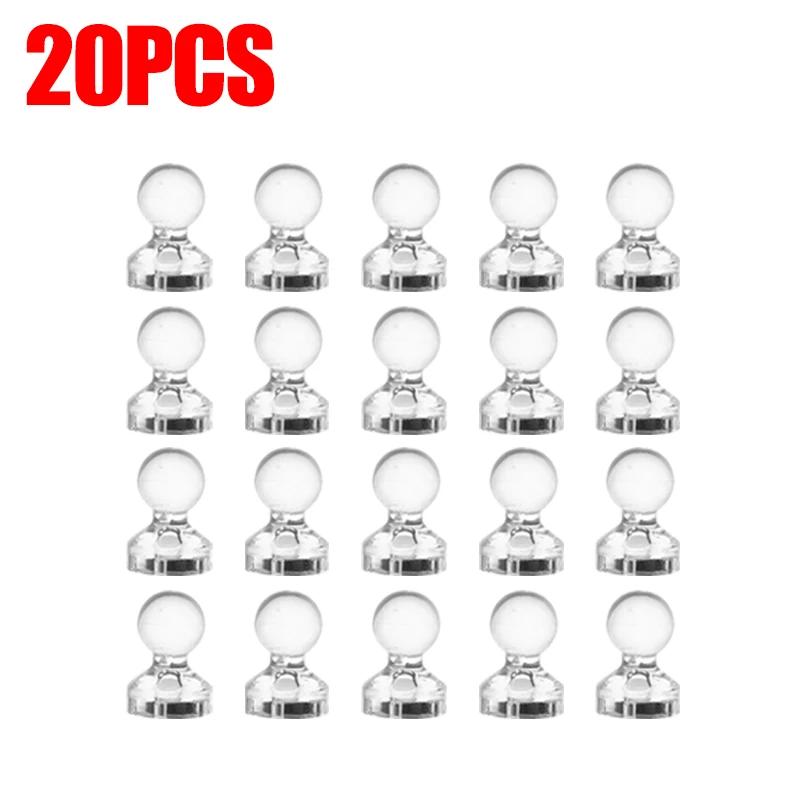 50/10 Stück transparente Magnete Push Pin Starke magnetische Reißzwecke für Whiteboard Kühlschrank Home Office Klassenzimmer Kleine Pushpin Sucker