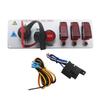 12V Auto LED Racing Car Ignition Engine Start On/Off Push Toggle Switch Panel 5 In 1 Toggle Switches Convenient And Safe Durable Battery Switches5