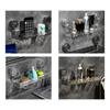Bathroom Storage Rack with Powerful Suction Easy to Install Waterproof Bathroom Shelf Suitable for Small Spaces