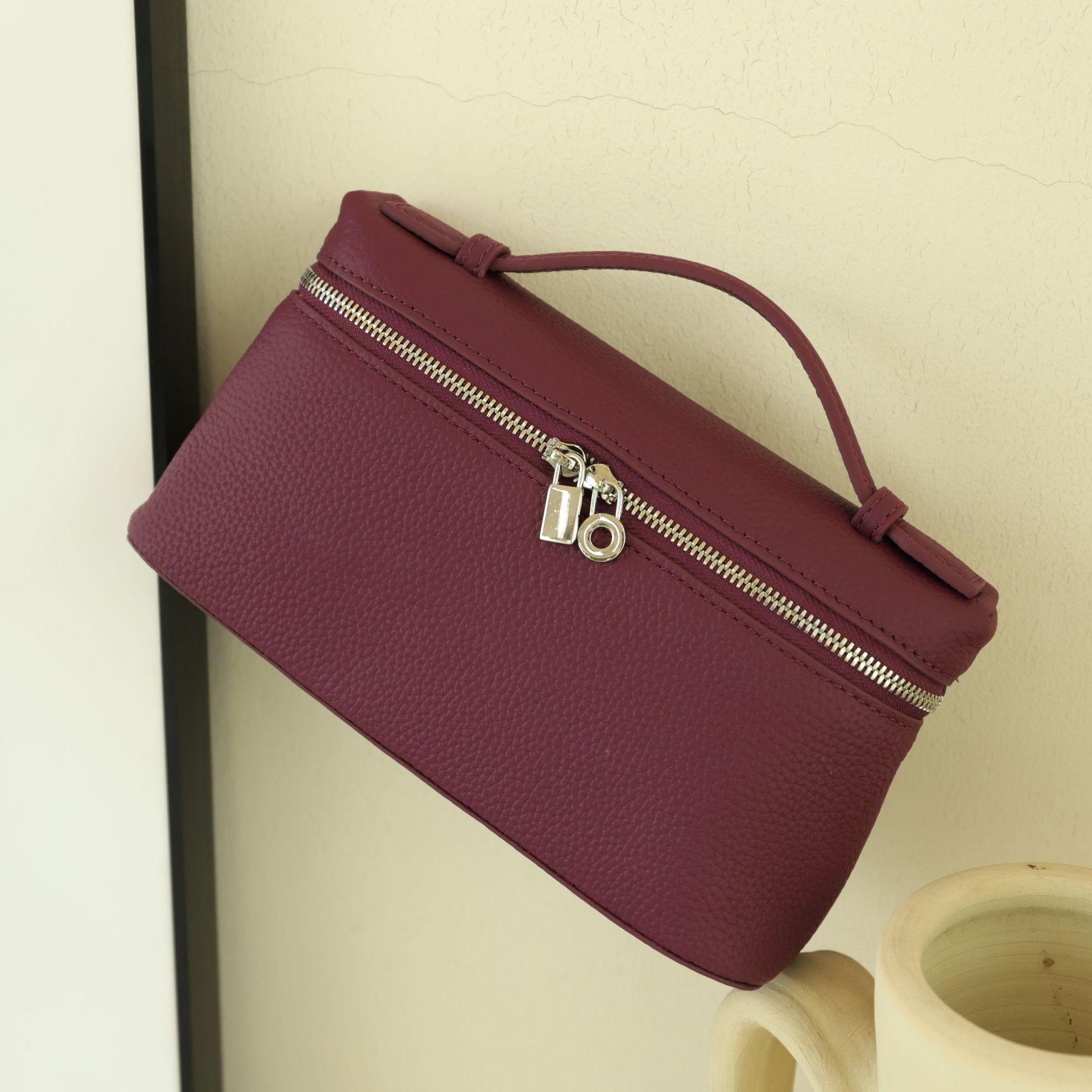 

Мягкая кожаная летняя сумка через плечо для женщин - натуральная коровья кожа, нишевый дизайн, стиль портативной коробки для обеда 21cm x 8cm x 12cm