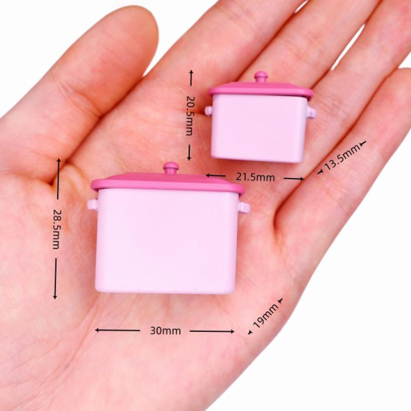 Dollhouse Mini Cake Bread Storage Box Model Dollhouse Simulation Kitchen Decor Accessories Micro Scene Po Props
