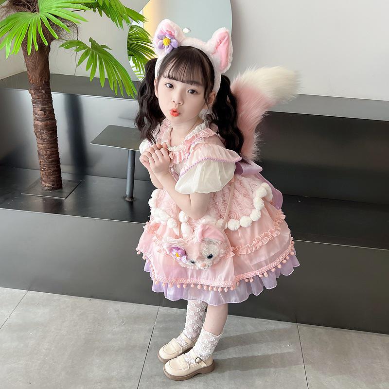Little Girl Lingna Belle Princess Cosplay Dress - Embroidered Lolita Birthday Costume, June 1st Performance
