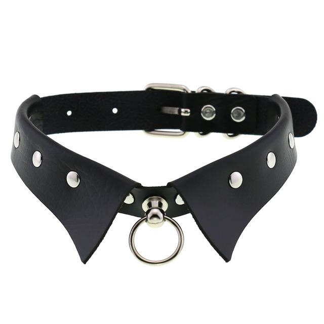 Colier Vintage Sexy Harajuku cu Pandantiv Lanț din Piele PU Femei Bărbați Punk Gotic Choker Negru Declarație Jocuri pentru Adulți Jucării pentru Adulți