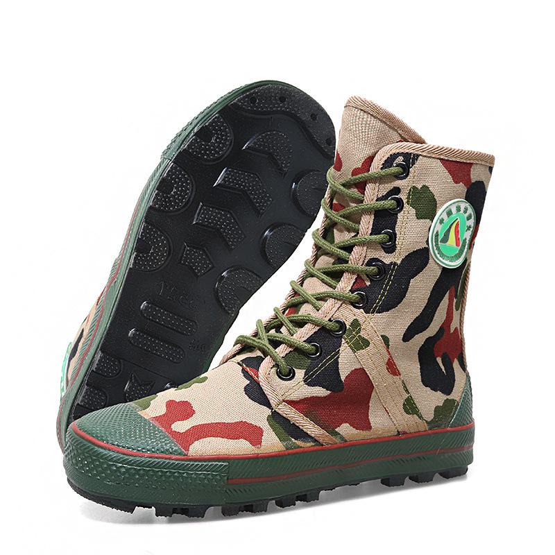 Men's High-Top Camouflage Protective Boots: Fireproof, Breathable, Anti-Puncture, Deodorant