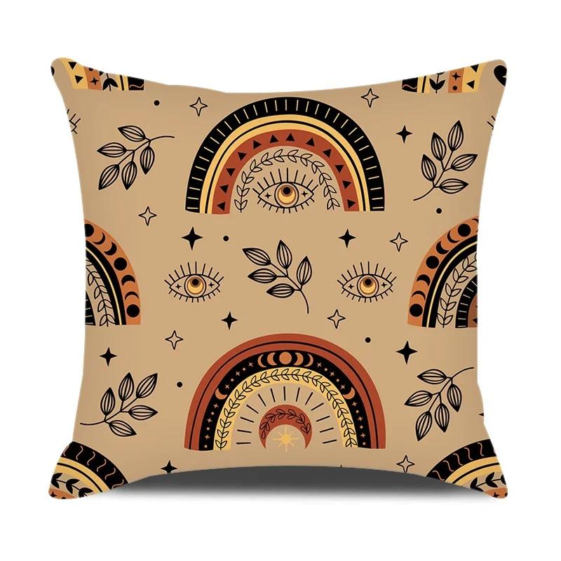 Modern Style Cushion Cover Abstraction Geometric Floral Plant Printed Pillow Cover Home Sofa Chair Decorative Pillowcase 45*45Cm