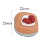 Hot Sale New 3d Artificial Mousse Crepe Cake Design Miniature Dessert Resin Charms for Keyring Bag Shoes