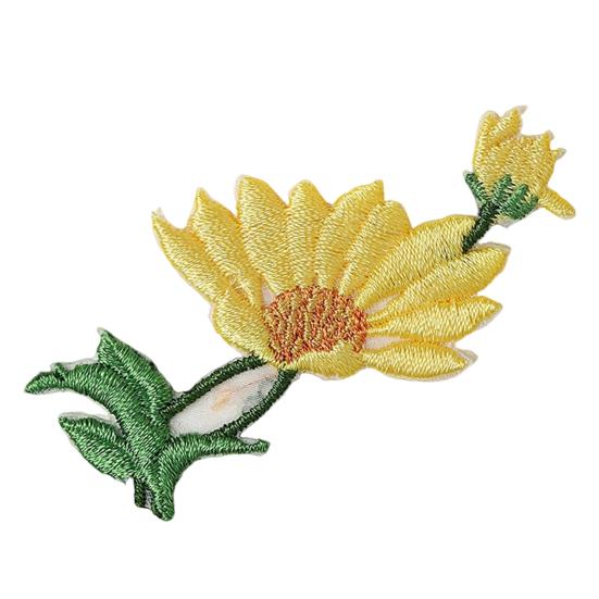 Toppa Ricamata Floreale Termoadesiva da Cucire Toppa Decorativa Applicazione Floreale Ricamata per Jeans Camicie Cappelli Borse Riparazione