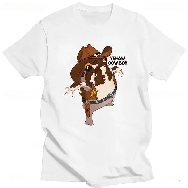 Fashion Desert Rain Frog Fat Frog Cute Print Tshirt Funny Cute Top Kawaii Casual Street Loose Women TShirt Clothing