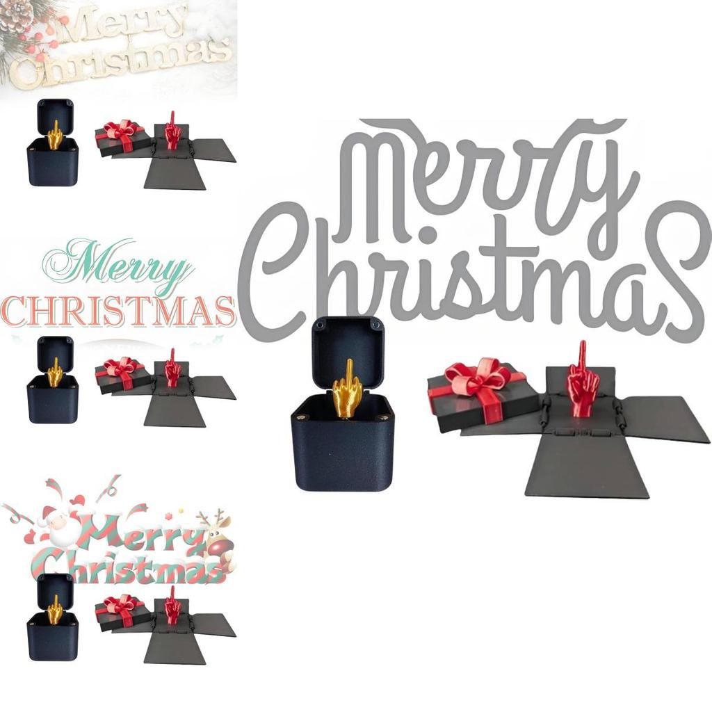 Unique And Creative Middle Finger In A Box Decorative Gift For Christmas Celebrations