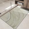 Luxury Watercolor Marble Bath Mat, Non-Slip Bathroom Rug, Gold Accent Floor Mat for Shower, Vanity  Entryway Decor