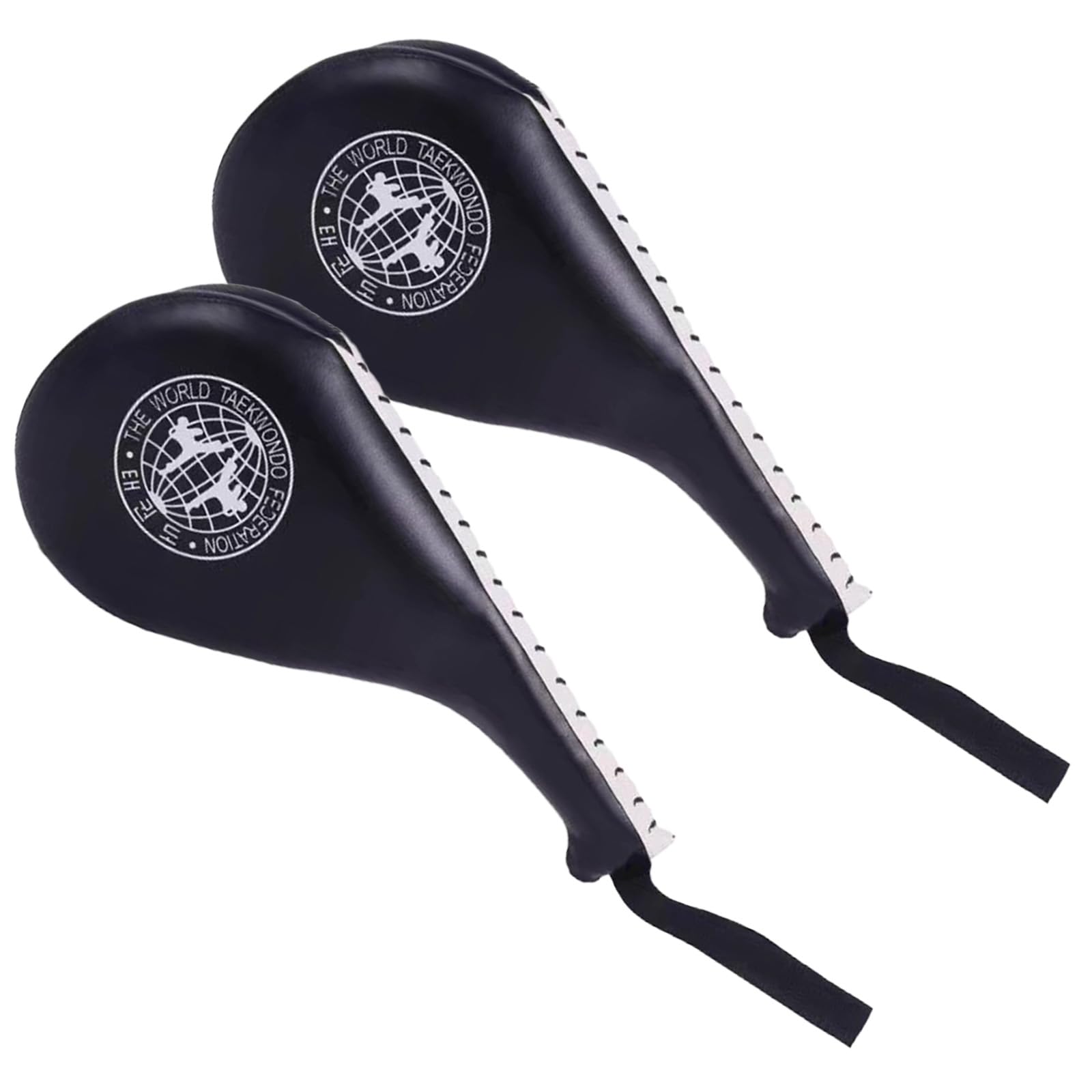 

Alpha Depot Double Hand Mitts for and and Kick Mitts of Karate, Taekwondo, Kickboxing, Training, Exercise, Punching, (Set 2) [Black] чорний