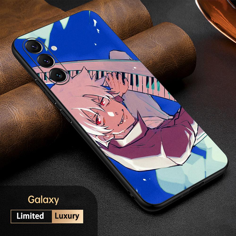 Soul Eater coole Anime-Mann Handyhülle für Samsung Galaxy S25 S24 S23 S22 S21 S20 Plus Ultra Note20 Weich Schwarz