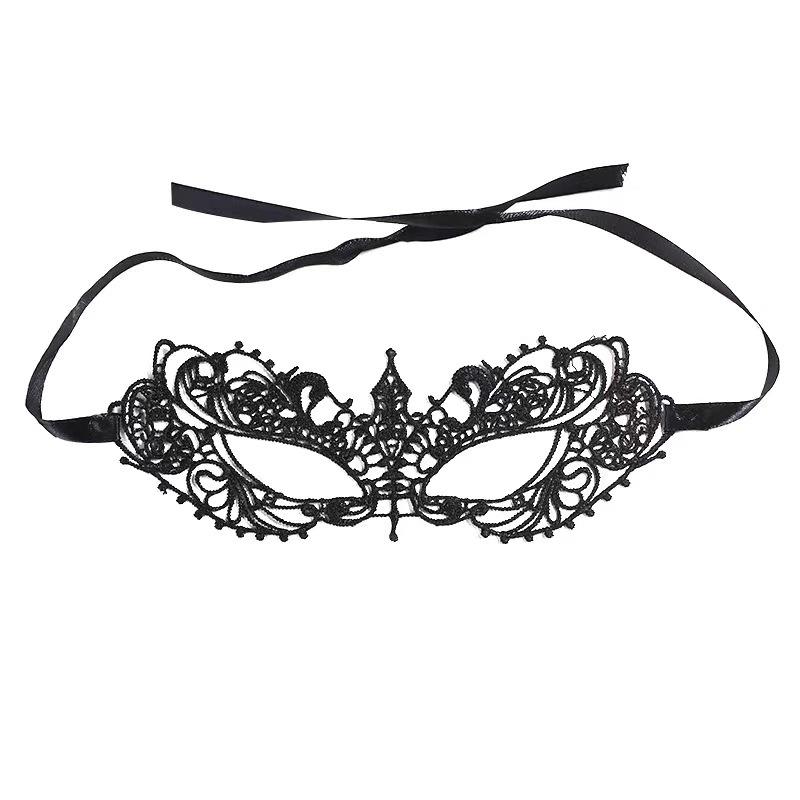 Adult party lace mask black sex eye mask sexy sex underwear set lace hollow