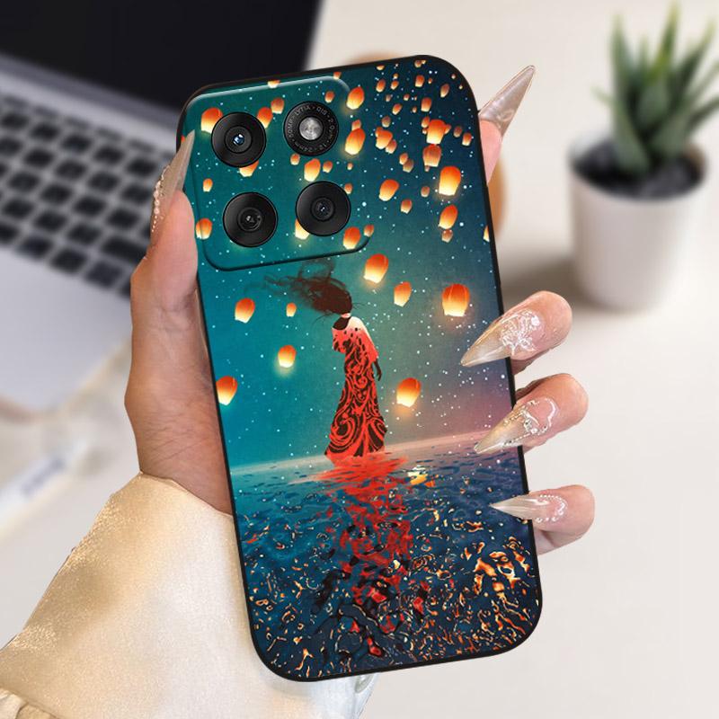 For Motorola Edge 70 5G Case Soft Silicone TPU Fashion Animal Flower Phone Cover For Motorola Moto X70 Air 5G Protective Shell