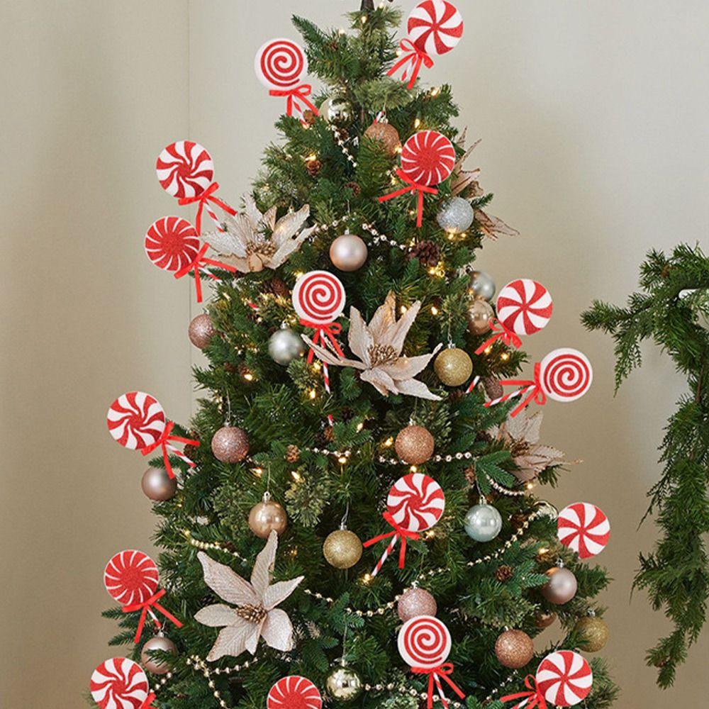 Large Christmas Lollipop Pendant Cartoon Xmas Candy Hanging Decor  Merry Christmas Decoration