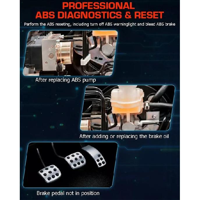 ANCEL AD610 PRO Car OBD2 Scanner ABS Bleeding SRS SAS Airbag Oil Light EPB Reset Bi-Directional Diagnostic Tool Code Reader