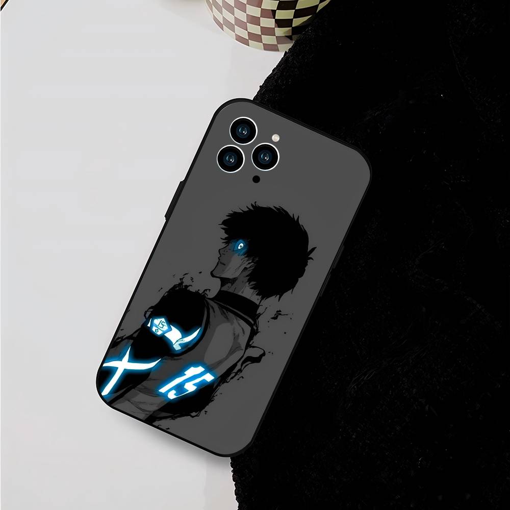 Anime B-Blue Lock For IPhone 17 Air 16 15 14 13 12 11 Pro Black Soft Cover Phone Case