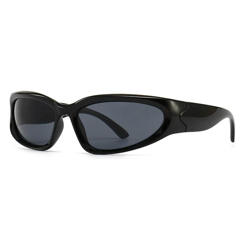 Unique Y2K Designer Luxury Sunglasses Women Rectangle Big Frame Sun Glasses For Men Outdoor UV Protection Classic 2000S Black Sh