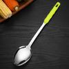 Stainless Steel Spatula Kitchenware Set for Household Kitchen Double-color Handle Stir-frying Spatula Cooking Soup Spoon, Large Strainer